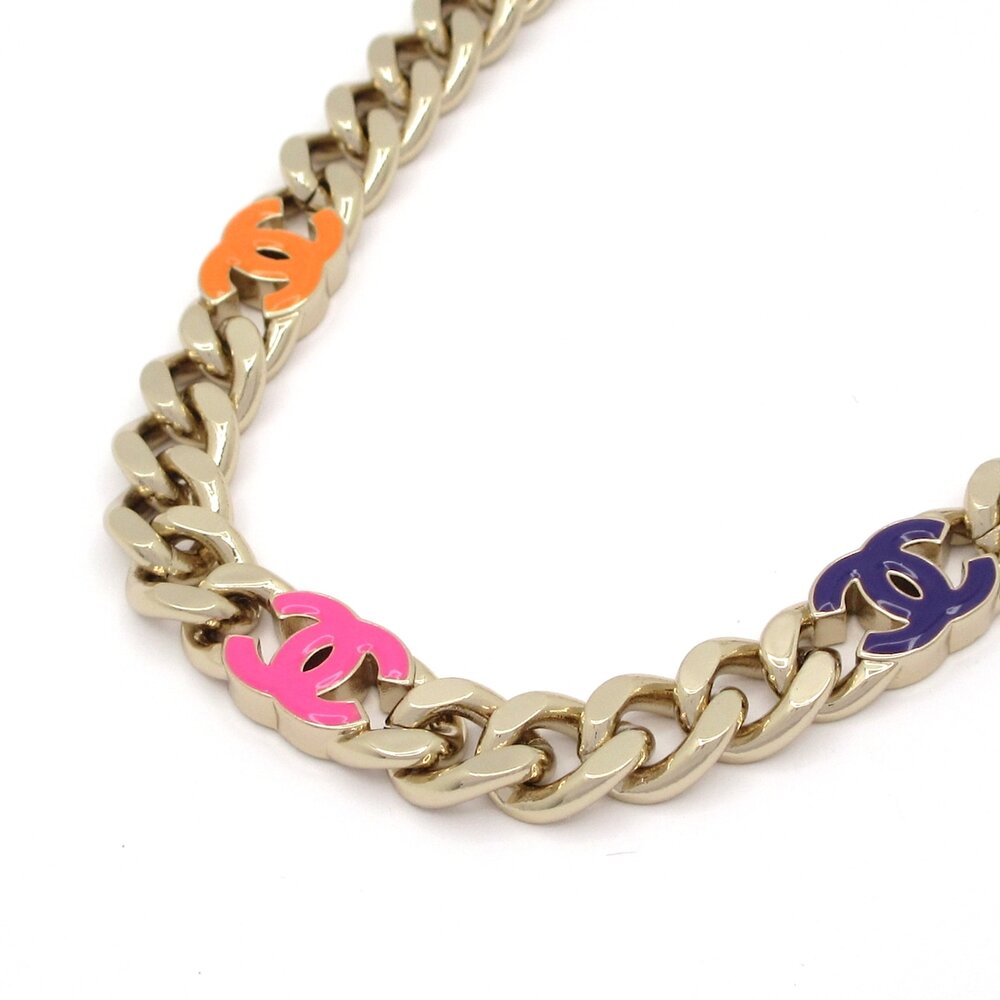 Chanel Coco Choker Gold Pink Multi